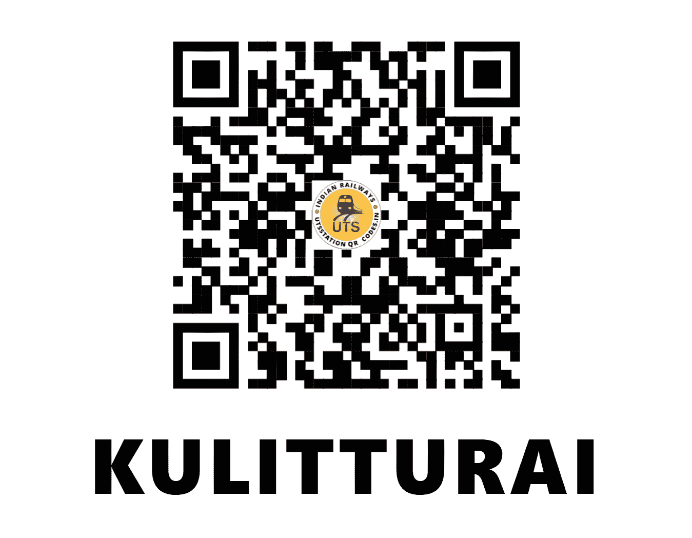 UTS QR Code for KULITTURAI - KZT (SR - TAMIL NADU)